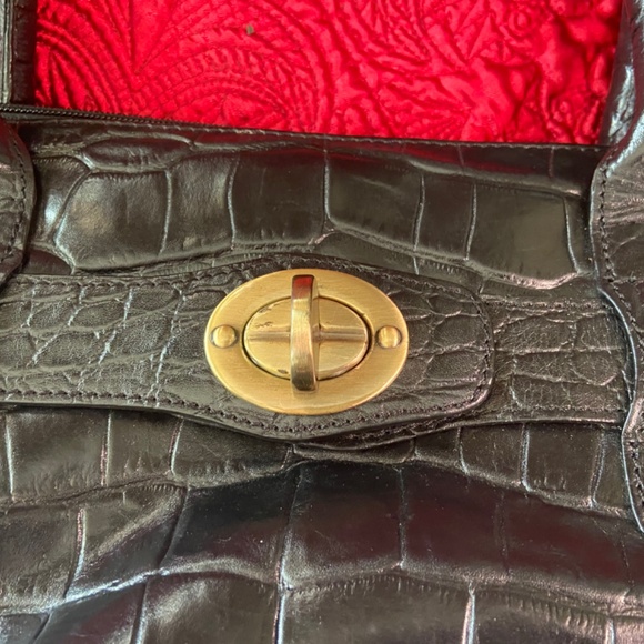 Pristine Michael Rovi Italian crocco embossed leather satchel - Picture 16 of 16